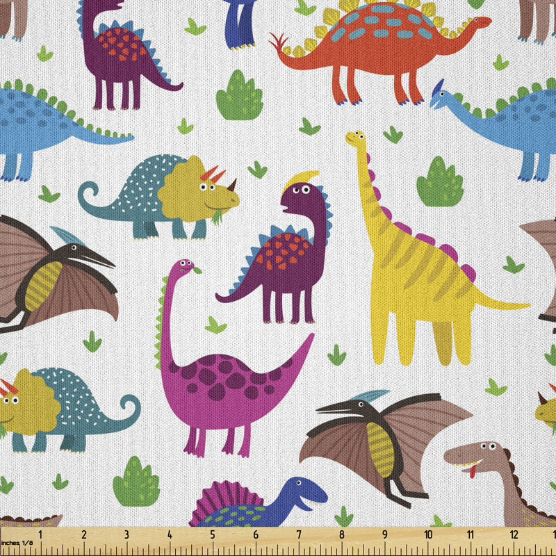 Darlaine Funny Dinosaurs and Dragons Multi-Purpose Fabric
