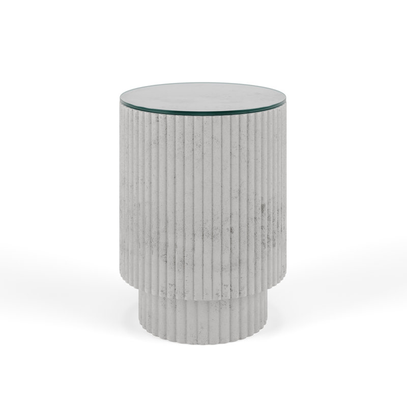 Plateau de table rond en verre trempé, H 0,38 po x l 48 po x P 48 po