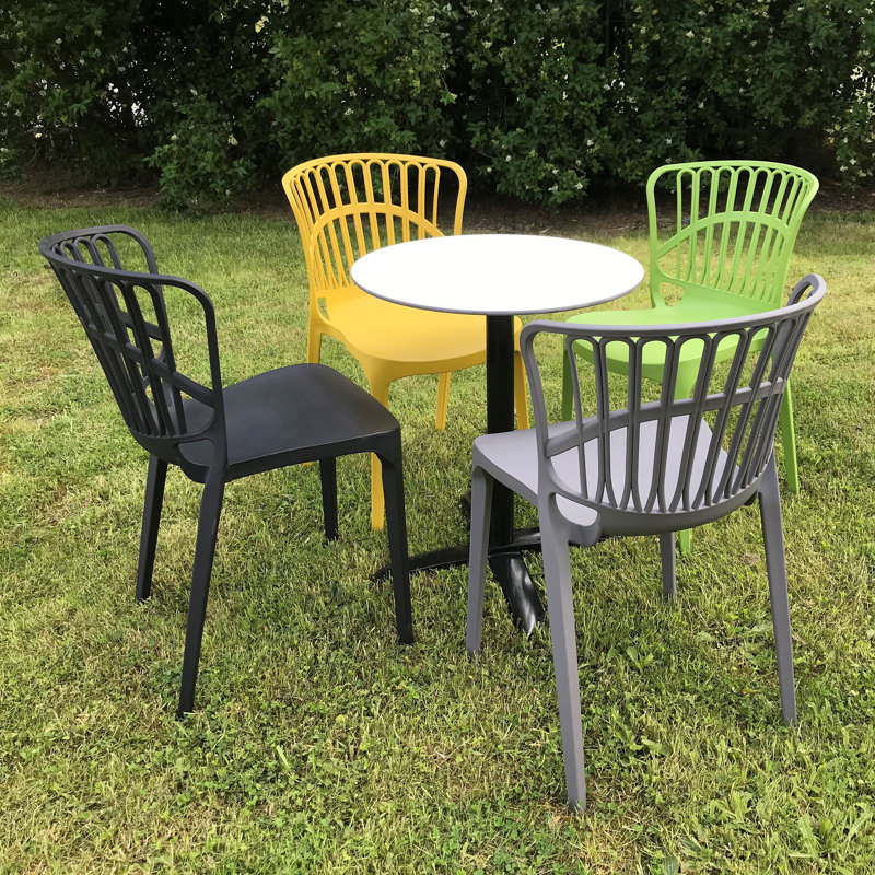 Soderquist Armless Stacking Chair, Green