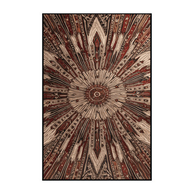 Tapis persan noir lavable à la machine