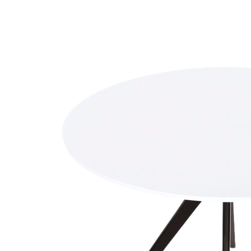 Aspen 5-Piece Casual Dining Set - Large Round Table with 4 Upholstered Diamond Stitch Fabric Chairs, Light Grey, White