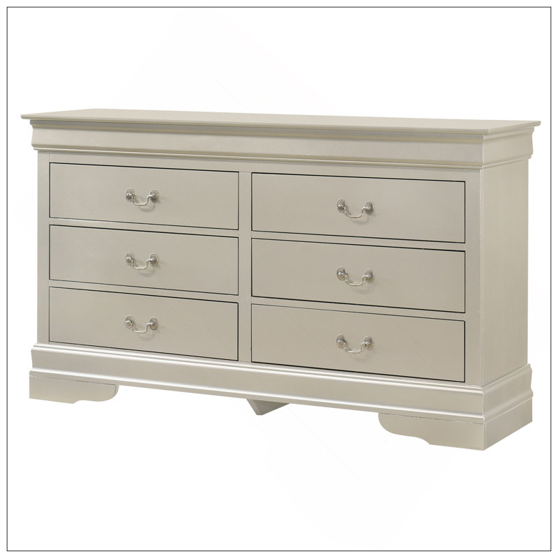 Commode, champagne argenté