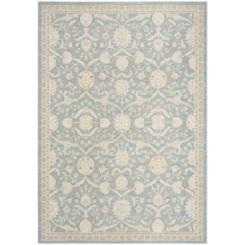 Tapis d'intérieur bleu Nourison Isla 5 pi 3 po x 7 pi, Rectangle 5 pi 3 po x 7 pi, Bleu