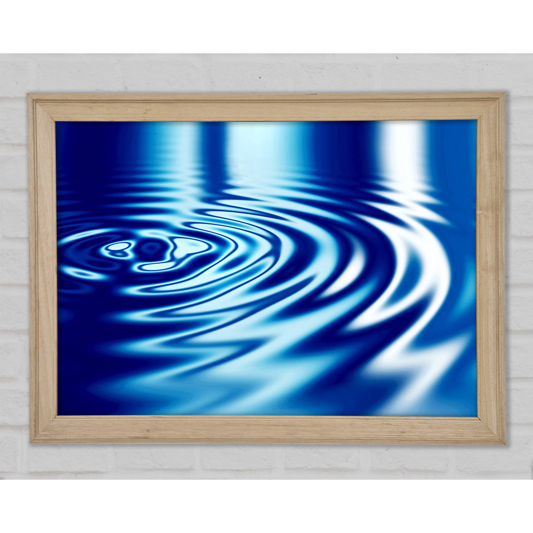 Liquid Blue Ripples - Einzelner Bilderrahmen Kunstdrucke