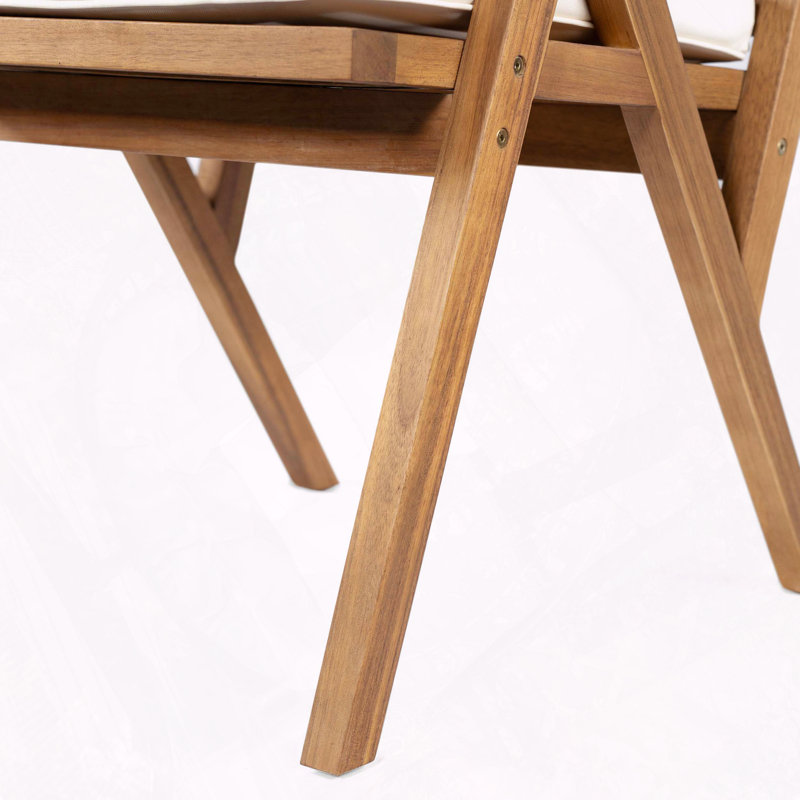 Chaise de salle à manger de patio rembourrée stable KD Design