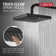 Universal Showering Components Square Single-Spray Rain Shower Head, Rainfall Shower Head 2.5 GPM