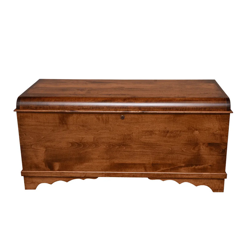 Waterfall Solid Wood Hope Chest, Brown Maple Wood, Asbury Stain, 42", Brown Maple Wood/Asbury