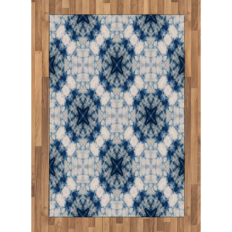 Ethnic High Density Long Fiber Poly Threads Decorative Area Rug Carpet, Rectangle 4' x 5'8"