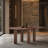 Coral Modern 5-Piece Solid Wood Dining Room Set With Sculpted Column Legs And Upholstered Chairs-74516654-81944789