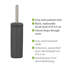 Alassio toilet brush holder, white steel, toilet brush holder-910332932