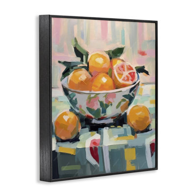 Kitchen Bowl of Oranges Framed Giclee Art by LSR Design Studio
