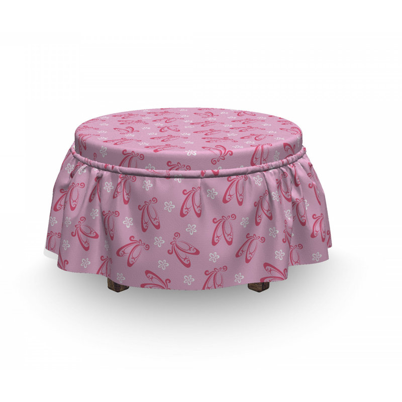 Housse pour repose-pieds pointe chaussures avec fleurs