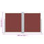 Dakota Fields 6cm W x 0cm D Fabric Brown Cover Motorised Retractable Side Awning