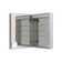 Charlyne 24"x30" LED Medicine Cabinet Defogger, 3X Vertically Adjustable Magnifying Mirror
