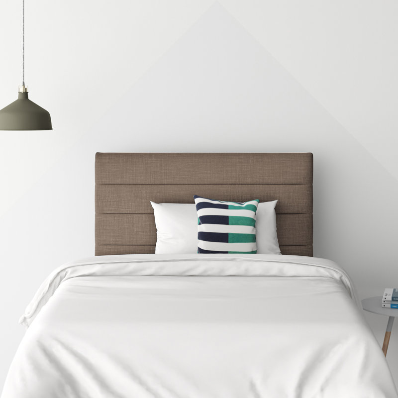 Parinaaz Upholstered Twill Headboard, Small Double (4'), Mink