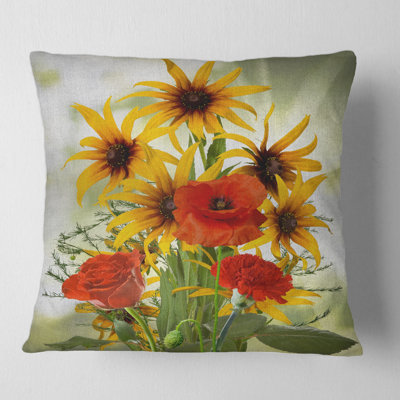 Floral Throw Pillow