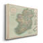 Carte rétro de l'Irlande, reproduction sur toile tendue-1658904779