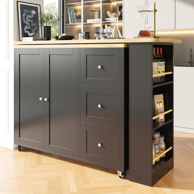 209cm Bar Cabinet, Black