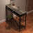 Eagan 47.24" Counter Height Dining Table Metal Base Bar Table with Charging Station and Storage shelf