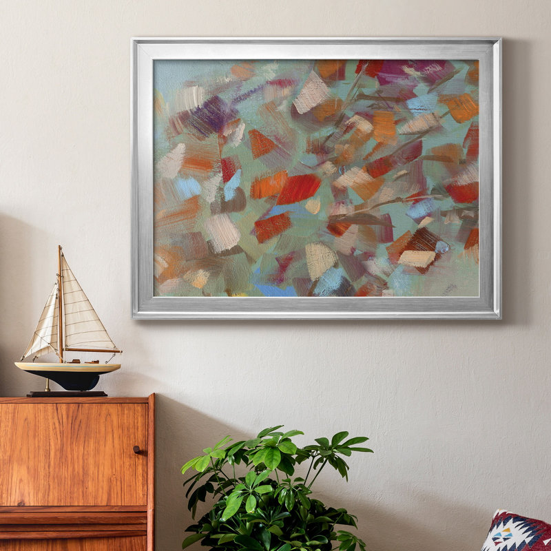 Confetti Party - peinture encadrée, Silver Framed Canvas, H 22,5 po x l 30,5 po x P 1,5 po