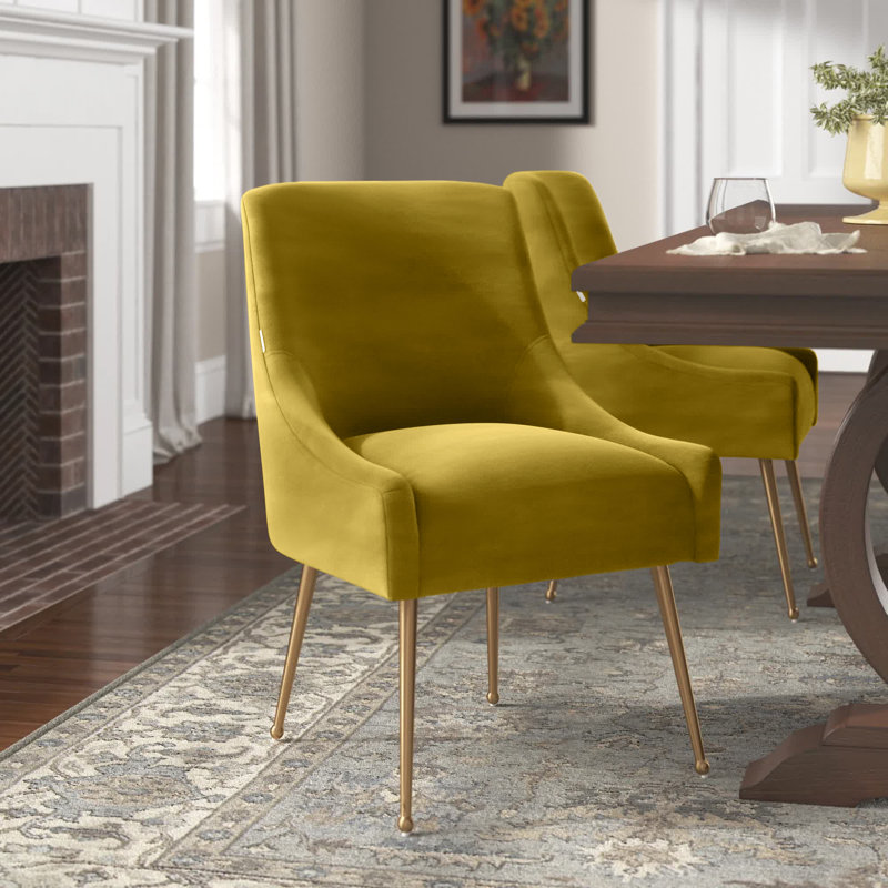 Magallanes Velvet Upholstered Side Chair, Navy