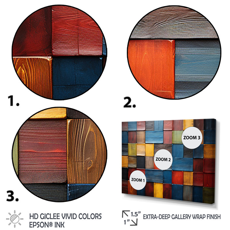 Carreaux colorés de couleurs terre V - art mural mosaïque Boho pour le salon, Cadre flottant noir, H 12 po x l 20 po x P 1 po