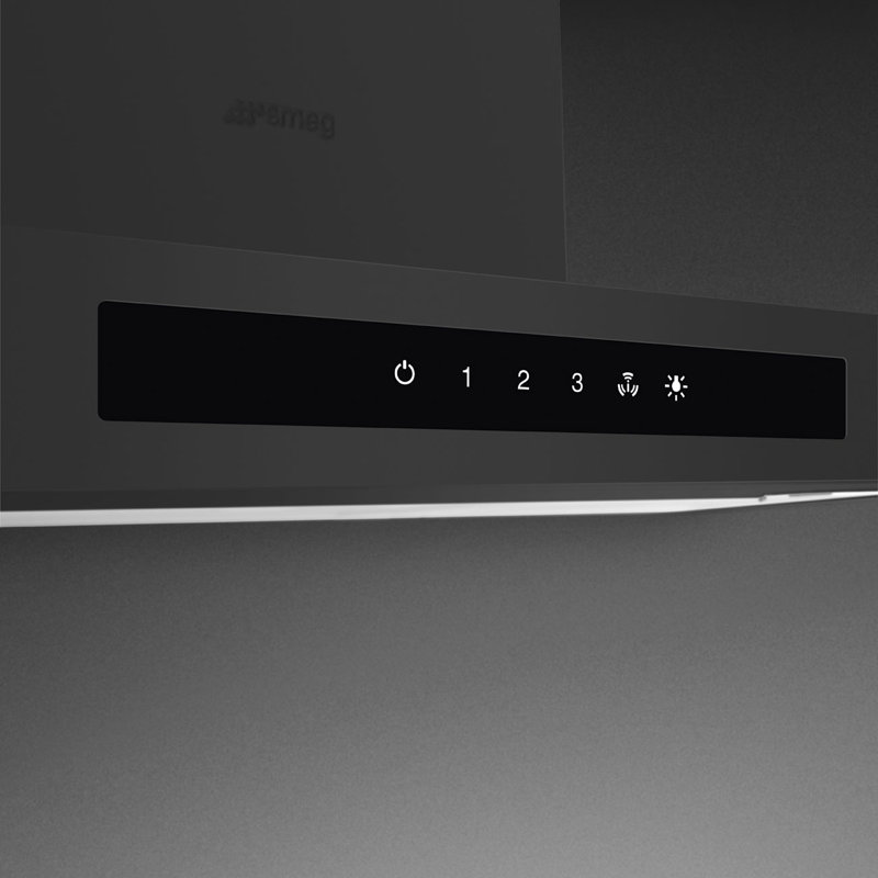 30" Flat T-Shape Hood Brushed  Eta August, 36", Black