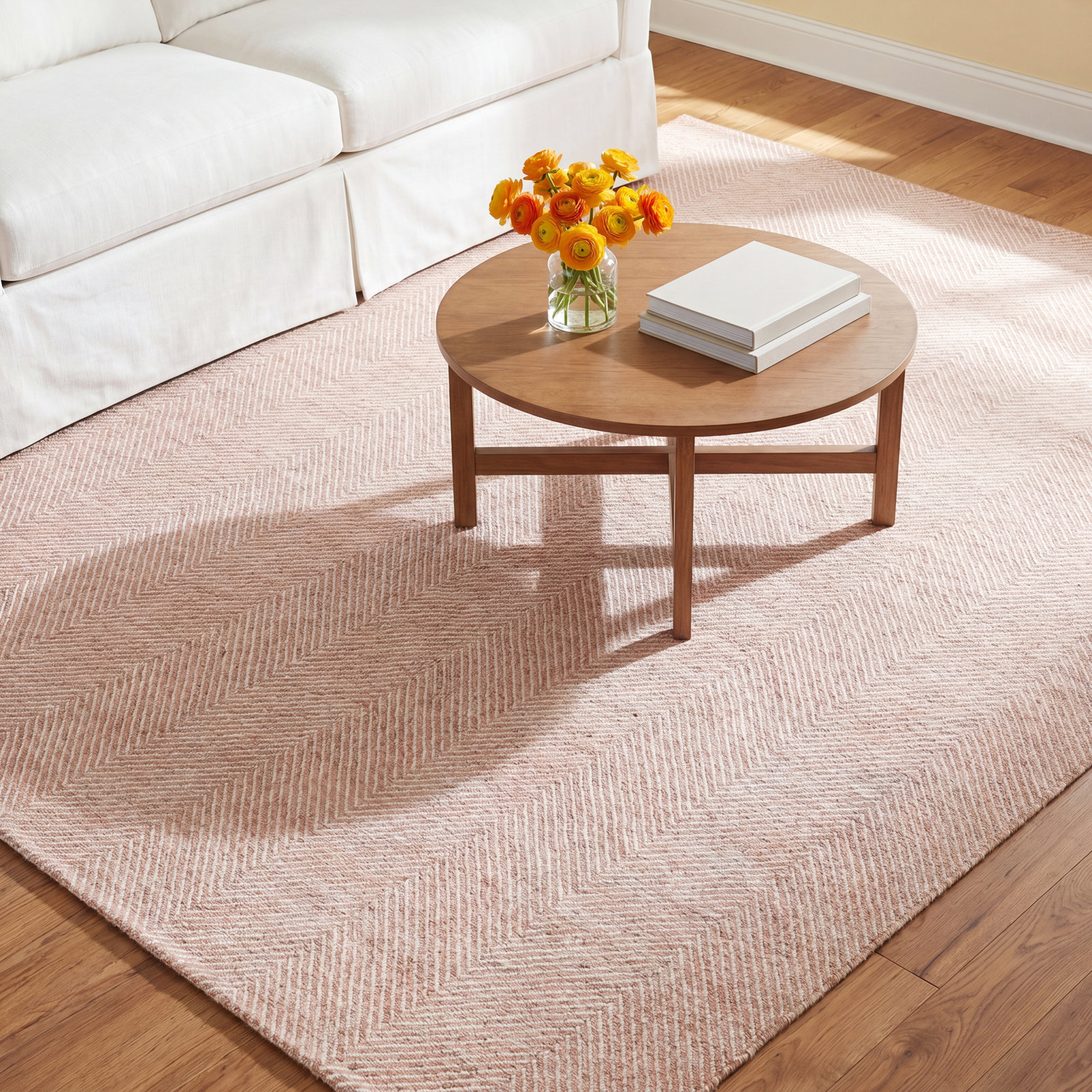 Beker Pink Hand-Tufted Wool Rug, Rectangle 9' x 12'