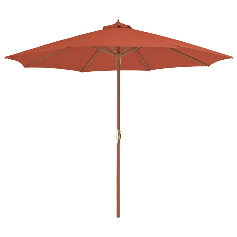 300cm Market Parasol, 250cm H x 300cm W x 300cm D, Brown, Terracotta