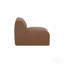 Fauteuil d'appoint monobloc - Fauteuil modulable, housse en polyester, mousse haute densité garnie de duvet, couleur moka
