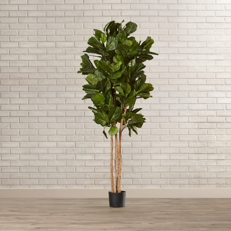 72'' Faux Fiddle Leaf Fig Tree in Planter