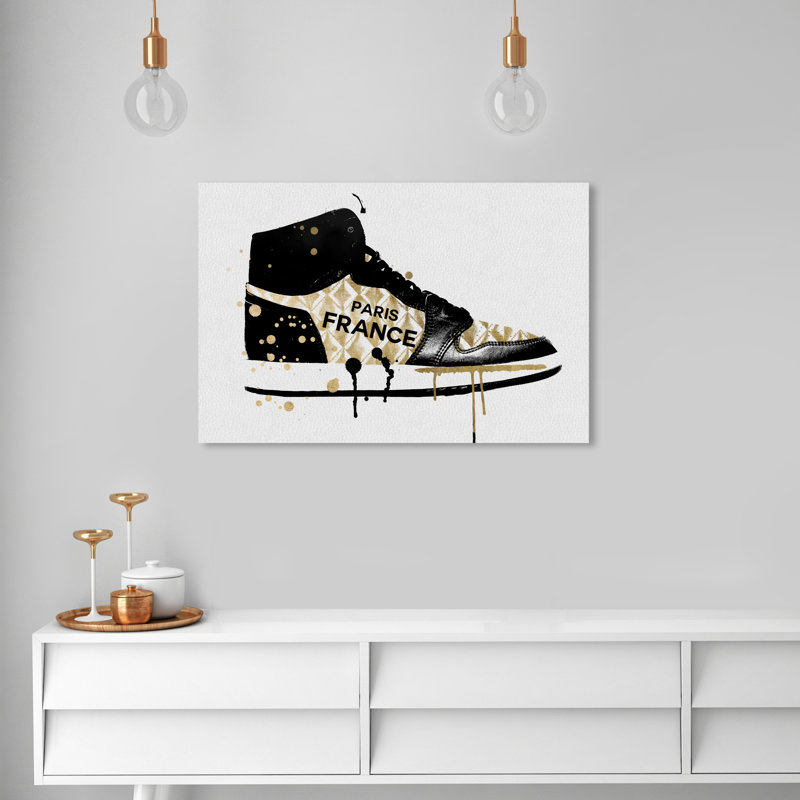 Espadrilles françaises - peinture sur toile, Toile tendue, H 24 po x l 36 po