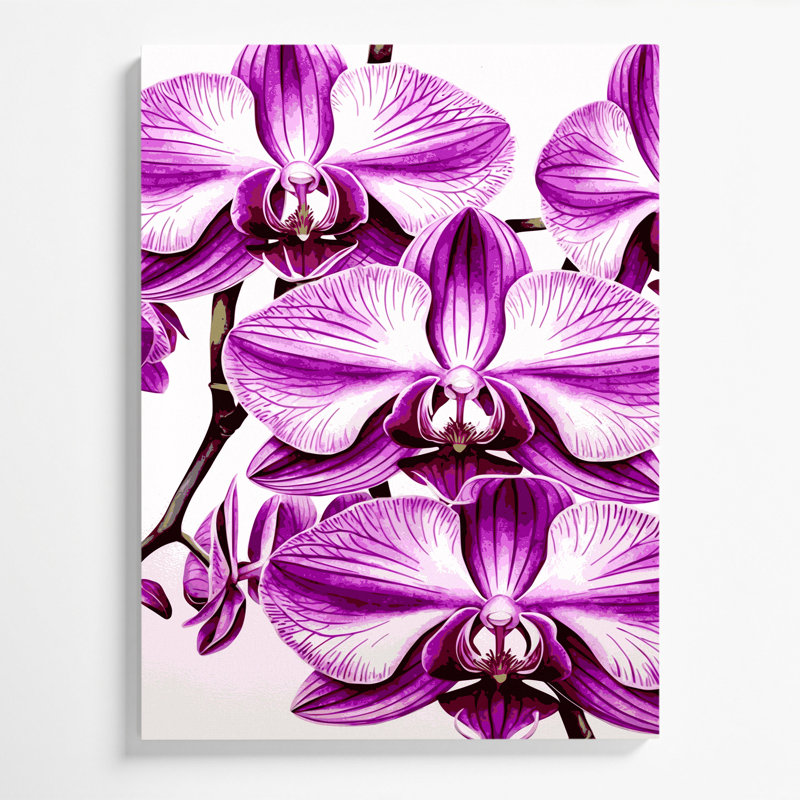 "Watercolor Botanical", art mural sur toile beige, H 11 po x l 14 po