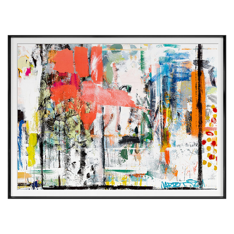 «Kyle's Wall 2» par Kate Woodman, Cadre noir, H 42 po x l 56 po