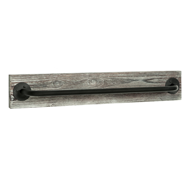 70cm Wall Mounted Towel Bar, Brown
