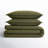 Nena 100% Linen Standard Solid Colour Quilt Set-2017077851-2017077841