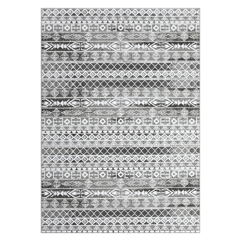 Tapis lavable à motif géométrique marocain