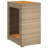 Bungalow Rose Patio Side Table With Wooden Top 23.6"X15.7"X29.5" Poly Rattan-1591877004