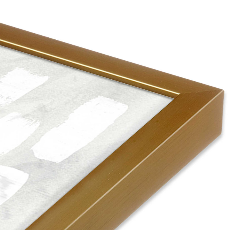 Imprimé Airy Repetition II, H 13,75 po x l 13,75 po, Cadre ouvert en angle, or poli
