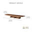 Tablettes murales en bois flottantes Sephine