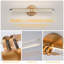 Ensemble de 2 appliques murales pour salle de bain, de style moderne, en cristal transparent et en cuivre.-121498567-121498568