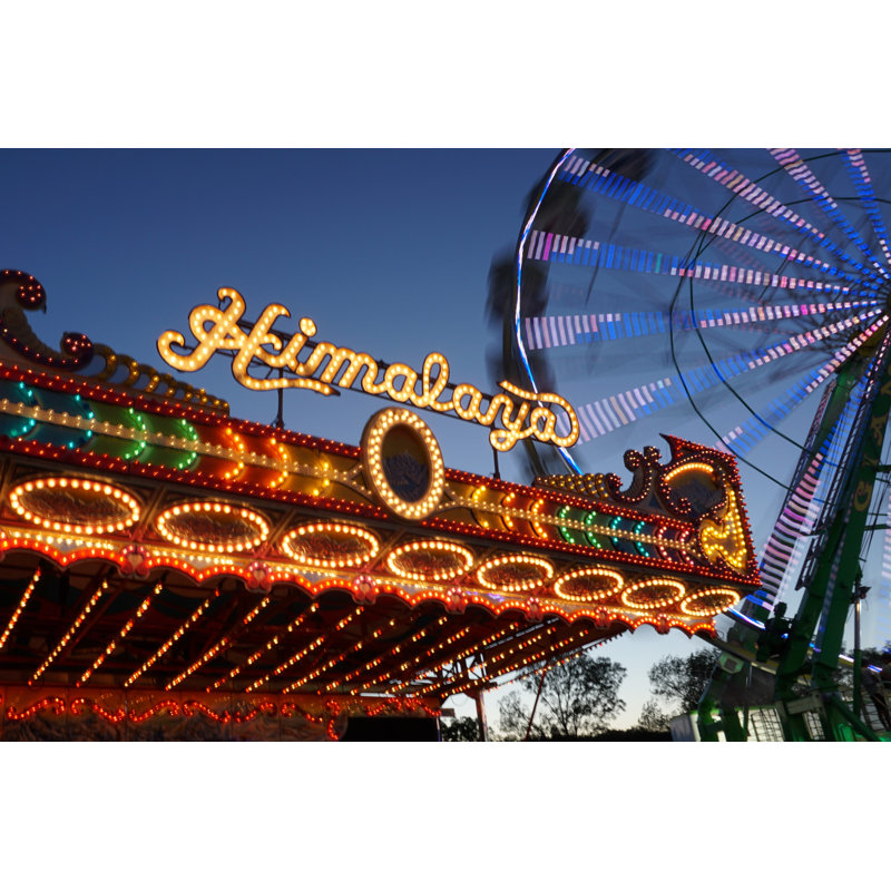 Rides At State Fair by Lapis - Wrapped Canvas Print, 30cm H x 46cm W
