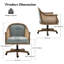 Xaver Swivel Barrel Task Chair with Rattan Arms-644496969