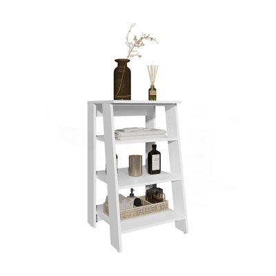 30" High  4-Tier Ladder Shelf  Organizer for Bathroom, Side Table, Living room