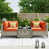 Fine-Stripe Orange Red
