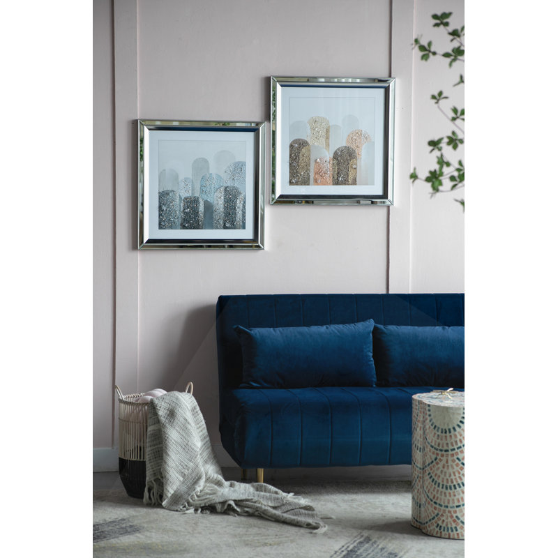 S / 2, art mural encadré en cristal 23,6 x 23,6 po Kaiden