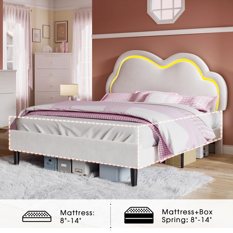 Viv + Rae Landover Upholstered Platform Bed & Reviews | Wayfair