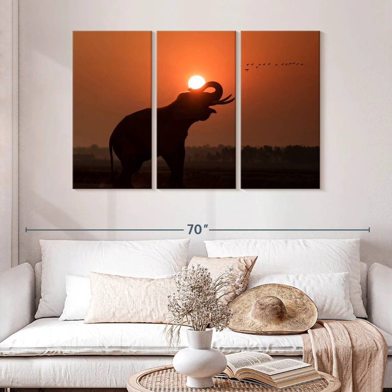 Brampt Elephant Call Silhouette, 32" H x 50" W