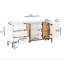 Buffet blanc durable avec 3 tiroirs et compartiments de rangement pour la cuisine et la salle à manger