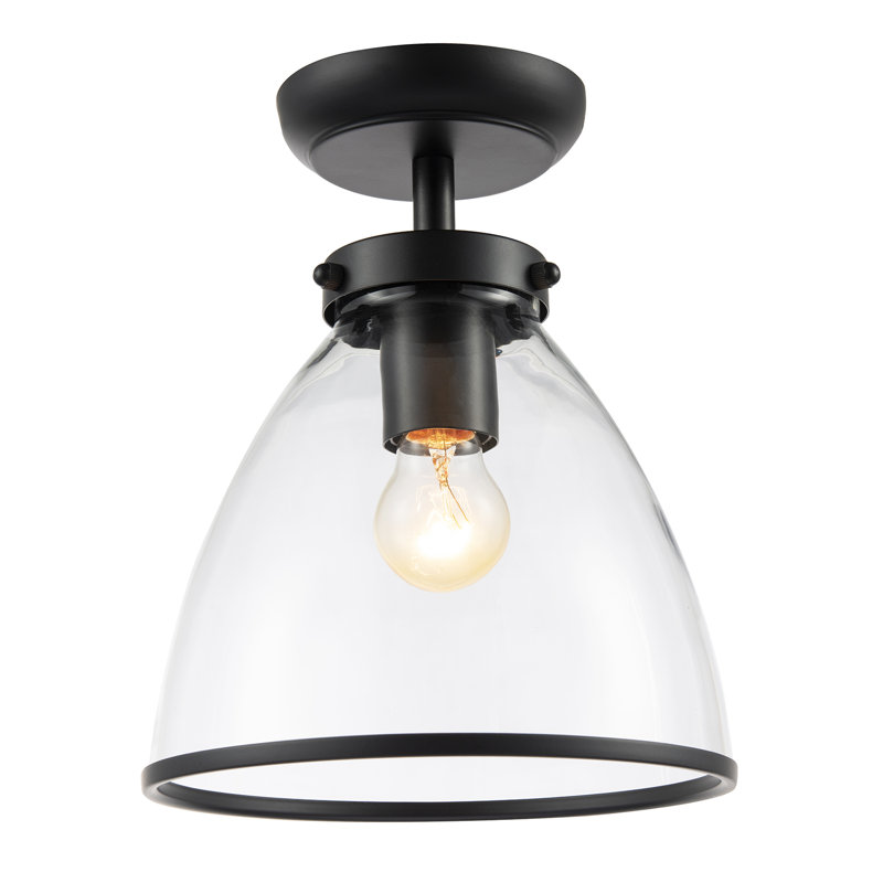Semi Flush Mount, Matte Black